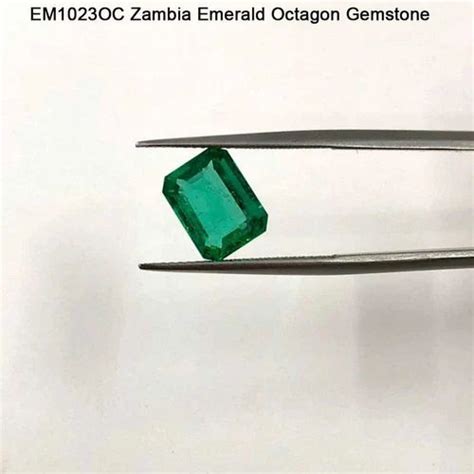 EM1023OC Zambia Emerald Octagon Gemstone For Jewelry Size 7 70x10 10