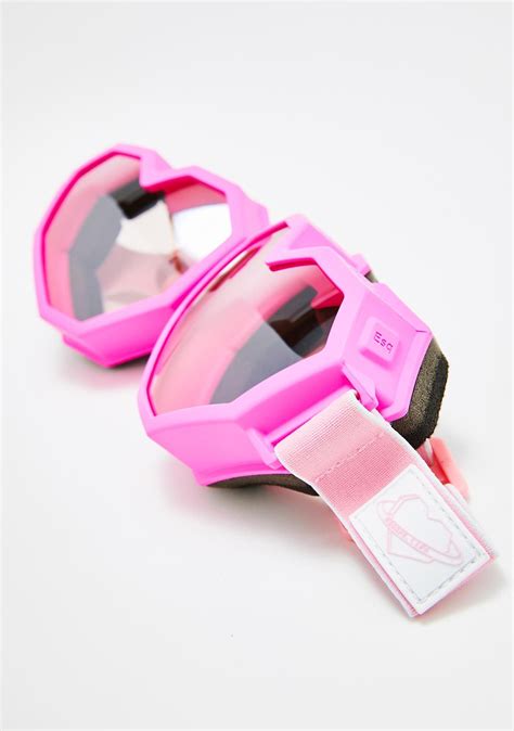 ESQAPE Pink Heart Goggles | Goggles, Futuristic sunglasses, Neon sunglasses