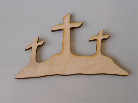 3 Wooden Crosses 3 D Layered Wood Faith Cross Wall Decor