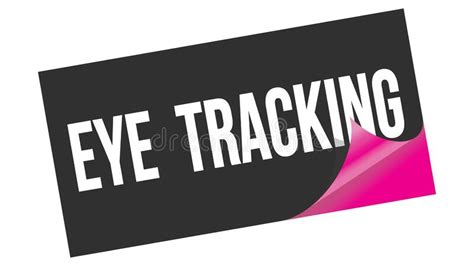 Eye Tracking Text On Black Pink Sticker Stamp Stock Illustration