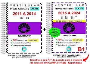 Unicamp Provas 1º Fase 2011 A 2024 Gabarito Oficial https