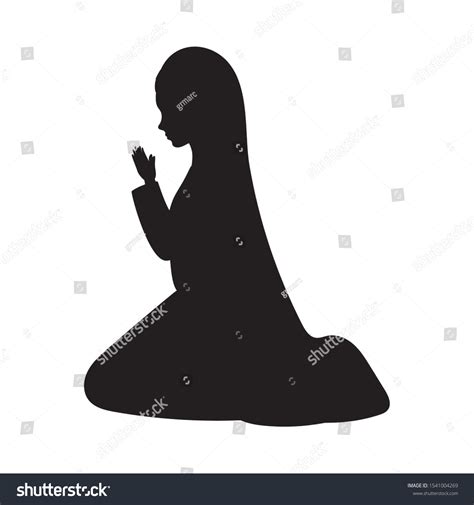 Cute Mary Virgin Silhouette Manger Characters Stock Vector Royalty