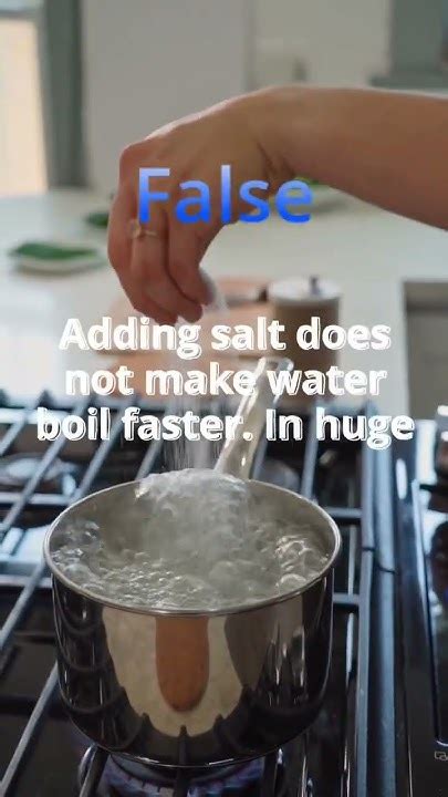 Does Salt Make Water Boil Faster Shorts Youtube