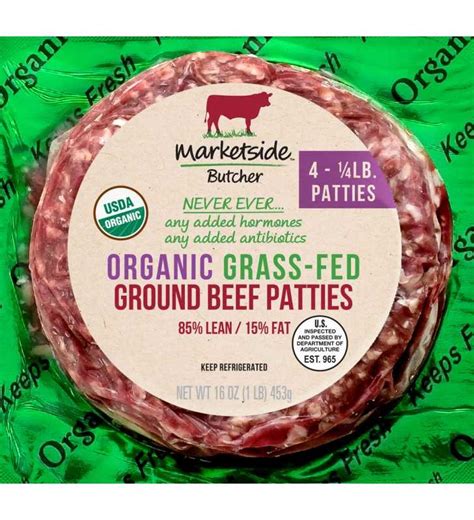 Marketside Butcher Organic Grass Fed Lean Fat Ground Beef