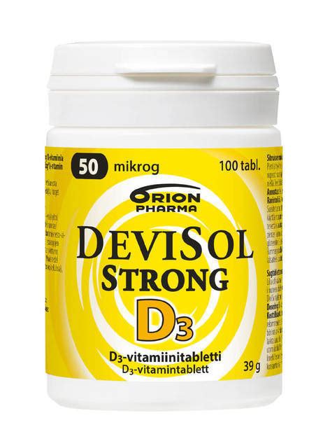 DeviSol Strong D3-vitamiini 50 mikrog purutabletti