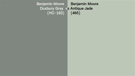 Benjamin Moore Duxbury Gray Vs Antique Jade Side By Side Comparison