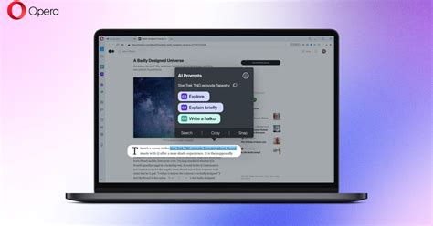 Opera Introduces AI Powered Features In Desktop Browsers