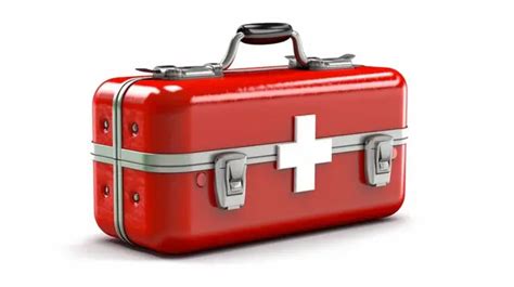 Isolated D Illustration Of White Background Featuring First Aid Kit