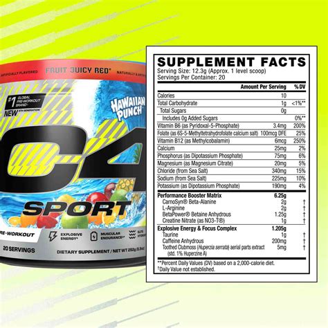 C4 Sport Pre Workout Hawaiian Punch Fruit Juicy Red Shop Diet