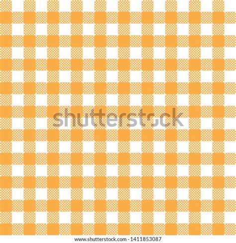 orange white checkered seamless pattern stock vector royalty