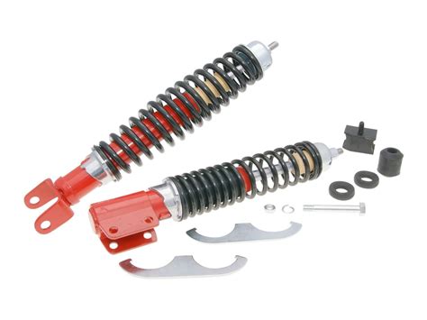 Suspension Kit Shock Absorber Carbone Sport Red Black Vespa Px