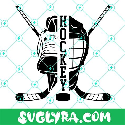 the hockey logo is shown with two crossed sticks and an ice hockey ...