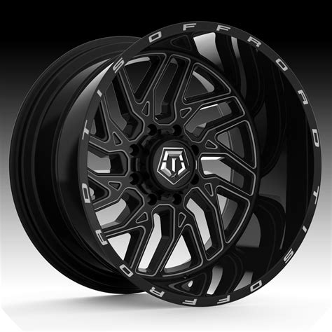 Tis 544bm Gloss Black Milled Custom Wheels Rims 544bm Tis Custom