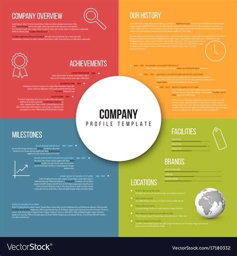 Company Infographic Overview Design Template Vector Image