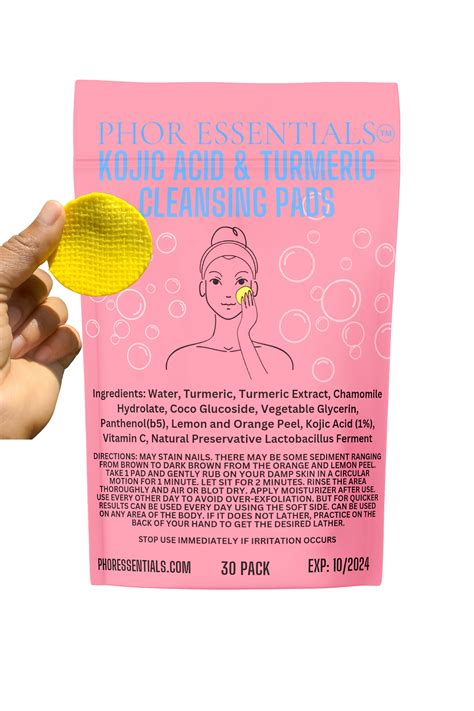 Turmeric Kojic Acid Exfoliating Pads Pack Phor Essentials