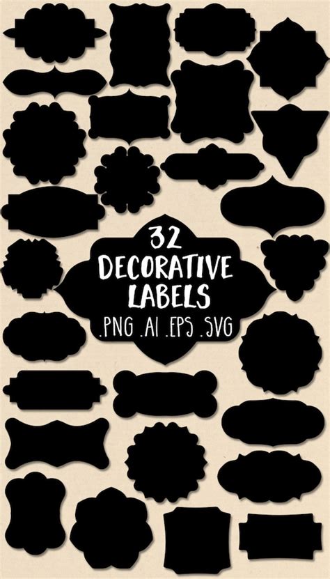 Decorative Label Shapes