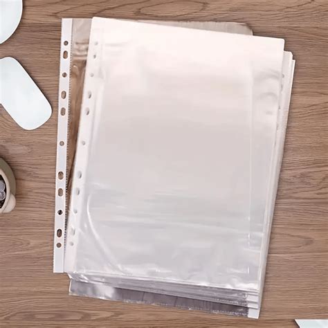 100 Piezas Bolsas De Archivo Protectores De Página De Plástico De 11