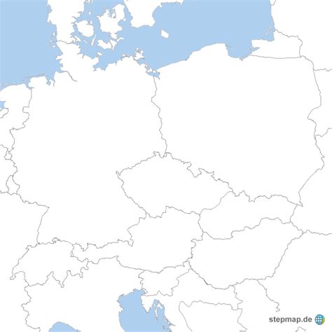 Stepmap Mitteleuropa Blanco Landkarte F R Europa