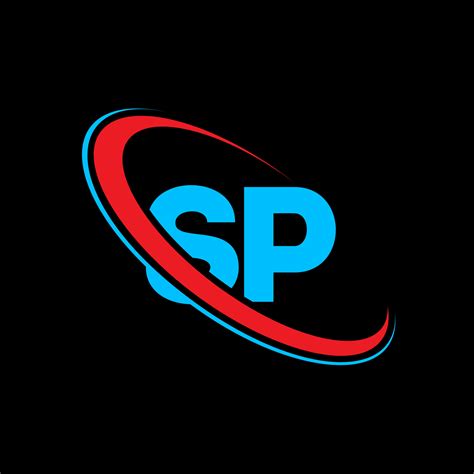 Sp Logo Sp Design Blue And Red Sp Letter Sp Letter Logo Design