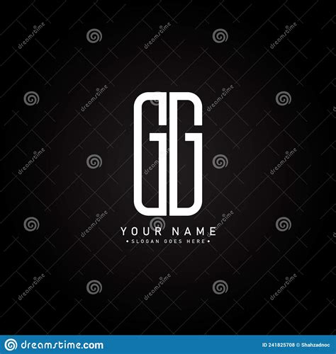 Logotipo Gg Letra Inicial Logotipo Alfabeto Simple Logotipo Ilustraci N