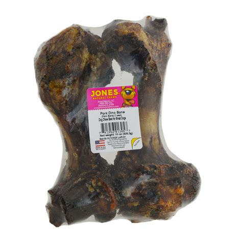 Jones Natural Chews Pork Dino Bone 2 Pack Dog Bone Petsense