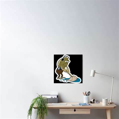 "Fred the Fish Mopping Meme" Poster for Sale by becksharp7 | Redbubble