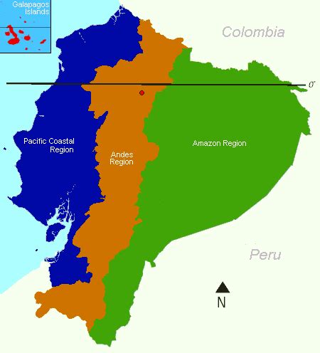 Ecuador Regional Map - Geographic Media