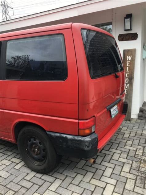 Volkswagen Eurovan Van Red Fwd Automatic Mv For Sale