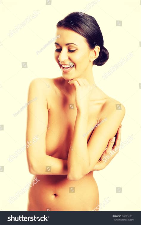 Front View Beautiful Nude Woman Holding Stock Photo Shutterstock