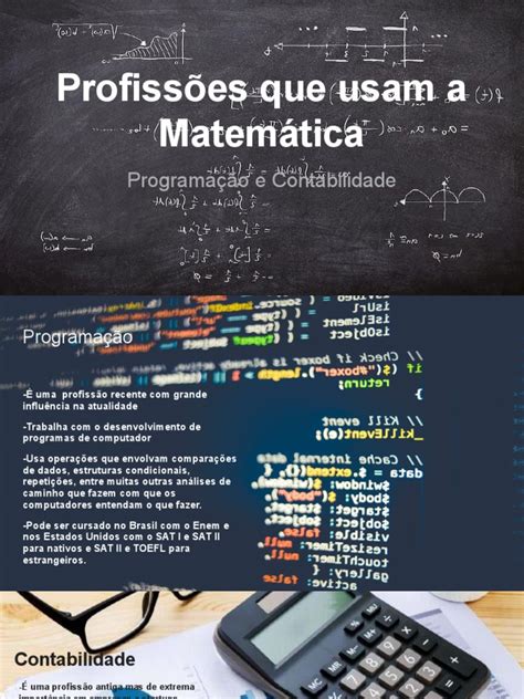 Contabilidade Tem Muita Matemática - Profissões que Usam Matemática: Programação e Contabilidade | PDF ...