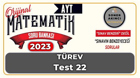 Türev TEST 22 ORİJİNAL AYT SORU BANKASI Orijinal Matematik YouTube