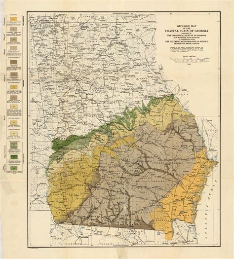 Geologic Map of the Coastal Plain of Georgia - Art Source International