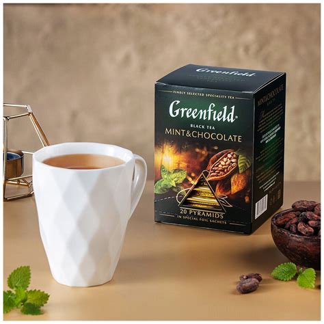 Чай черный Greenfield Mint & Chocolate в пирамидках — купить в интернет ...