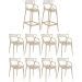 Kit 8 Cadeiras 2 Banquetas Altas Masters Allegra Nude