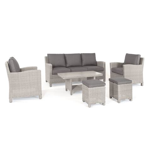 Kettler Palma 3 Seat Sofa Set With 2 Armchairs 2 Stools And Coffee