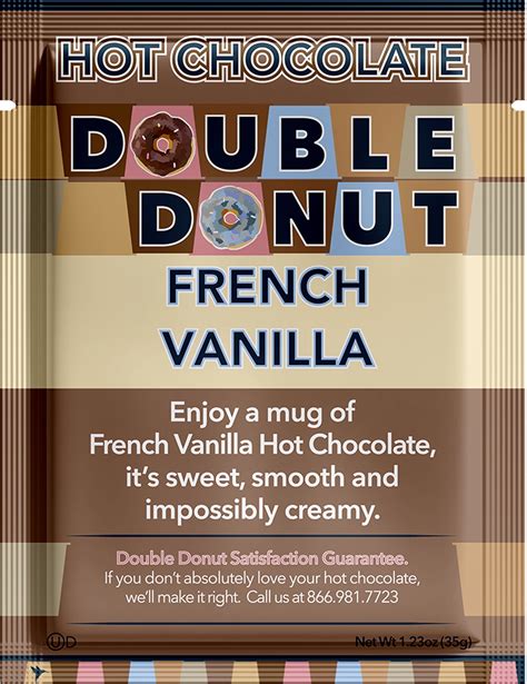 Double Donut French Vanilla Hot Chocolate Mix Packets, Flavored French