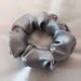 Pure Silk Hair Scrunchie Sterling Silver Charmeuse Small