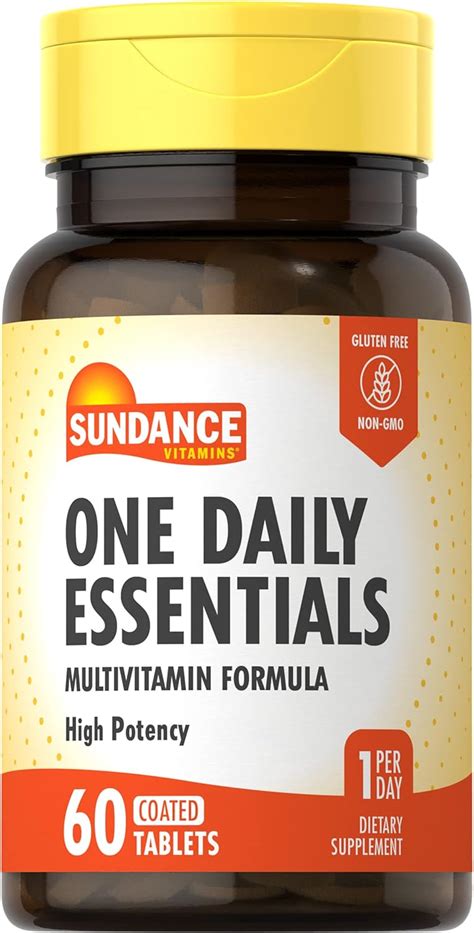 Sundance Daily Multivitamin For Adults 60 Tablets High Potency Formula Non Gmo Gluten