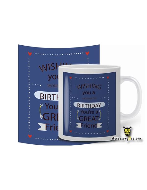 Happy Birthday dear friend designer coffee mug, Buy Online India ...