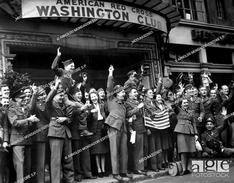 Soldiers rejoicing over the surrender of Italy. Soldiers rejoicing over ...