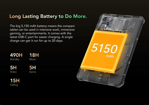 Oukitel RT3 4G RuggedTablet 8-inch 5150mAh Big Battery 16MP Camera ...