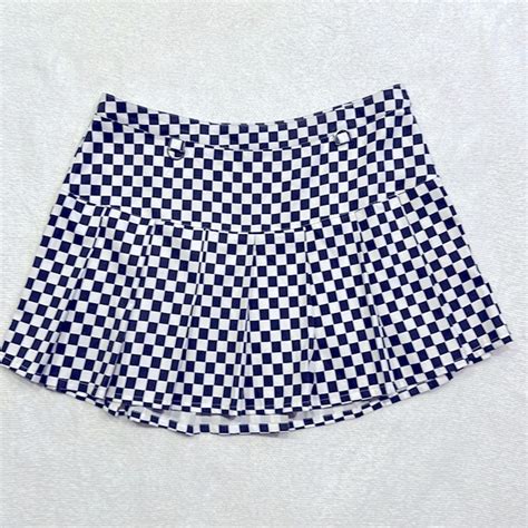 Hot Topic Skirts Hot Topic Black And White Checkered Pleated Skater Skirt With Zipper X