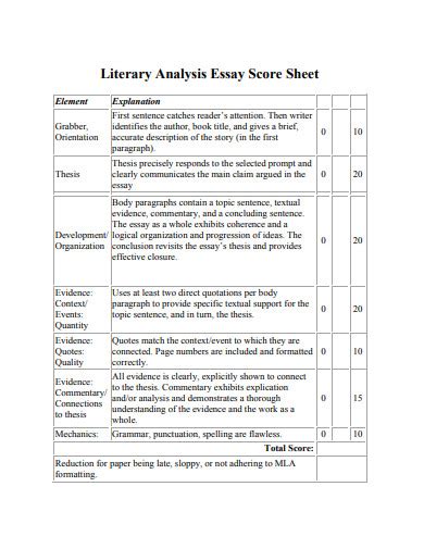 Literary Analysis Essay 30 Examples Format How To Write Pdf