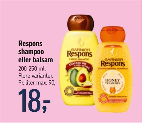 Respons shampoo eller balsam tilbud hos Føtex