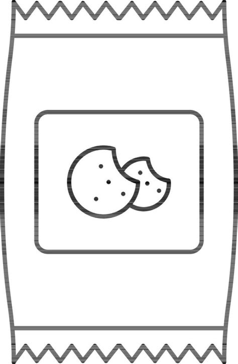 Cookie Packet Icon In Black Outline. 24335322 Vector Art at Vecteezy