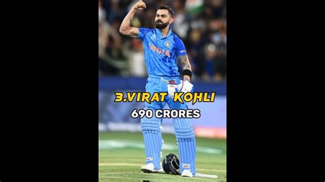 Top 10 Richest 🤑 Indian Cricketer 🏏💙 Shorts Viratkohli Msdhoni