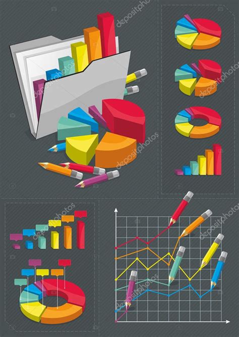 Infographic Set Colorful Charts Stock Vector By ©oliyckao 11403174