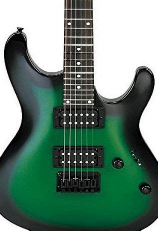 An Electric Guitar With Green And Black Body