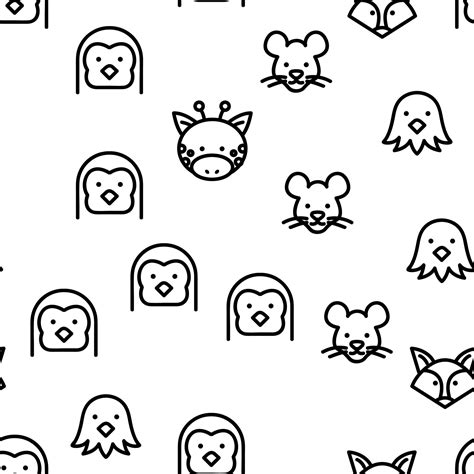 Animals Vector Seamless Pattern 18782486 Vector Art at Vecteezy