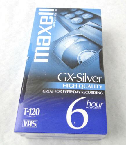 2 PACK Blank Maxell VHS Tapes GX Silver High Quality T 120 6 Hour New